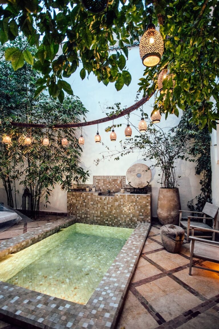 tropical resort spa with moroccan bath pool