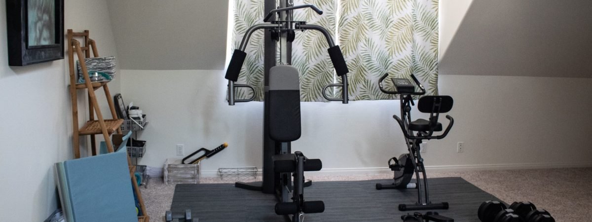 black and gray exercise equipment